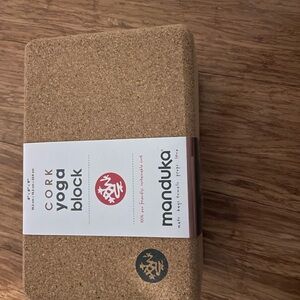 Large Manduka cork yoga block new!